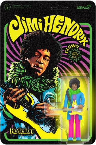 Roblox Character - Inspired Action Figures​ Jimi Hendrix Blacklight ReAction Figure [Toy]