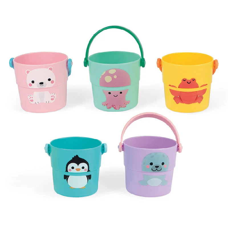Wooden ride - on toys for outdoor fun​ Bath Buckets Ocean
