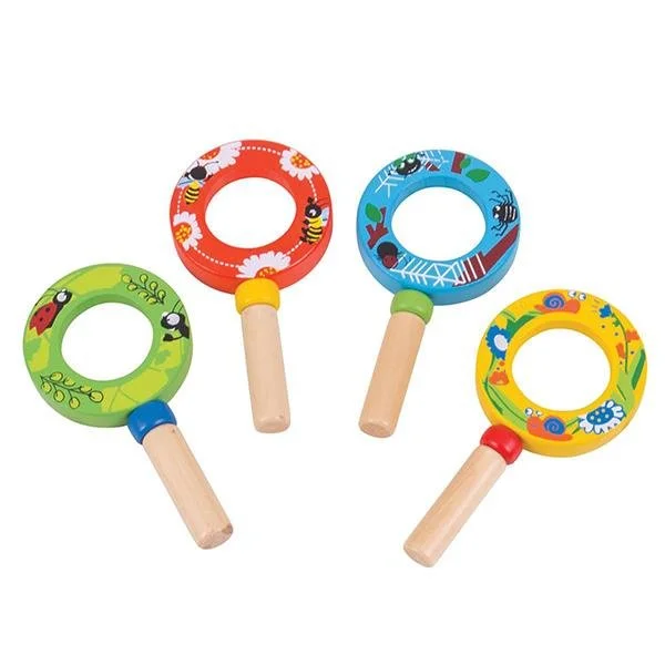Wooden play post offices for postal role - play​ BigJigs mini Magnifying glass