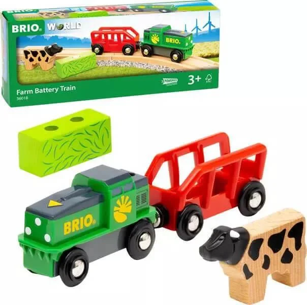 Wooden tambourines for musical accompaniment​ Brio 36018 Farm Battery Train