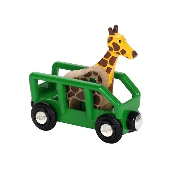 Wooden musical instruments for kids' music exploration​ Brio Giraffe and Wagon