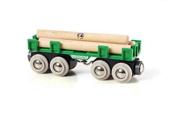 Sustainable wooden toys made from recycled wood​ Brio Lumber Loading Wagon