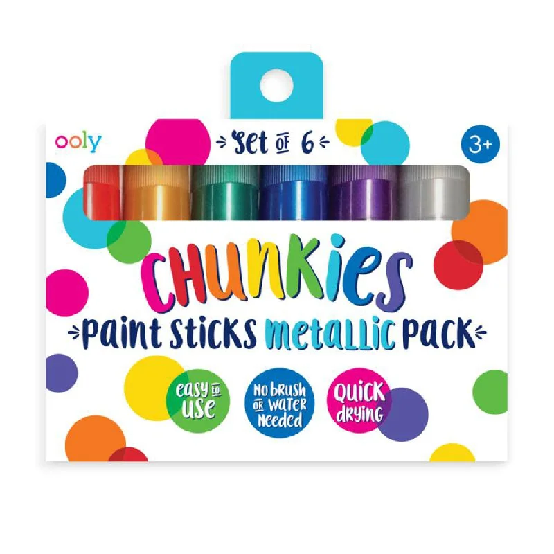 Art supplies for making personalized bookmarks​ Ooly chunkies paint sticks - metallic set of 6