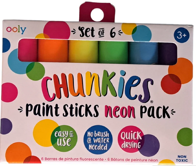 Painting easels for kids that are safe and easy to use​ Chunkies Paint Sticks Neon - 6pk
