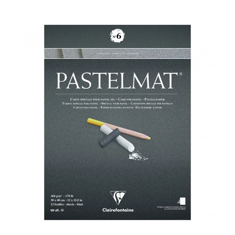 Art storage boxes for organizing supplies neatly​ Clairefontaine Pastelmat Pad No. 6 - 360gsm - 30x40cm - ANTHRACITE