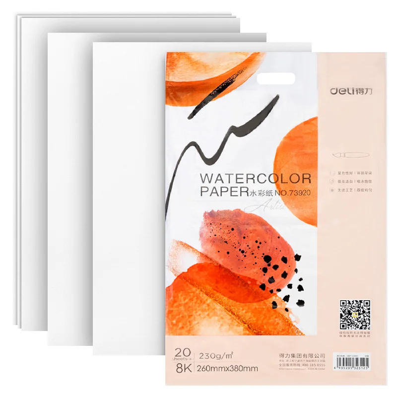 Brush - lettering art supplies for modern calligraphy Water Color Paper, 8k (20 Sheets) Brush - lettering art supplies for modern calligraphy Water Color Paper, 8k (20 Sheets)