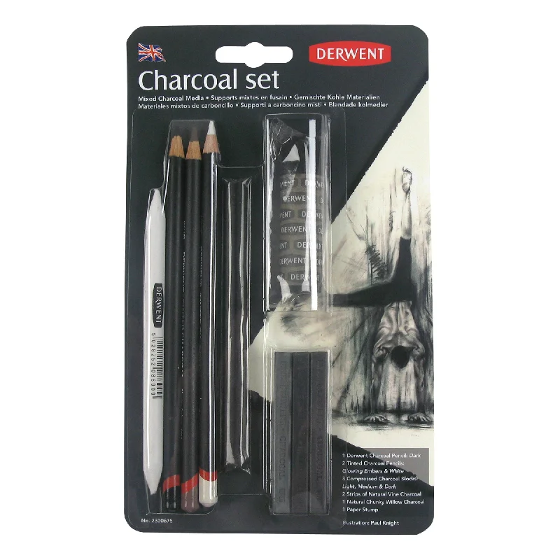 Quilling art supplies for making intricate paper designs​ Derwent Charcoal Set