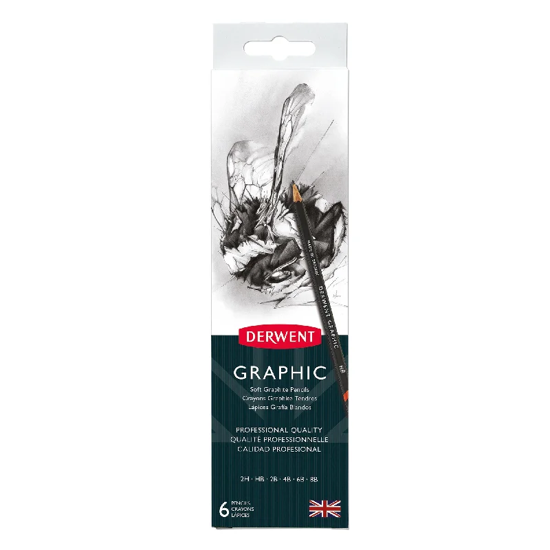 Art supplies for making commemorative plaques​ Derwent Graphic 6 Pencil Set