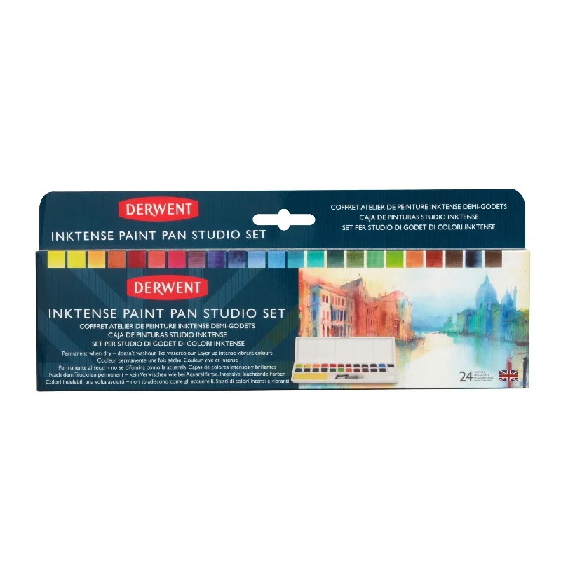 Handicraft supplies for making unique keychains Derwent Inktense Paint Pan Studio Set - 24 Watercolour Paints Handicraft supplies for making unique keychains Derwent Inktense Paint Pan Studio Set - 24 Watercolour Paints