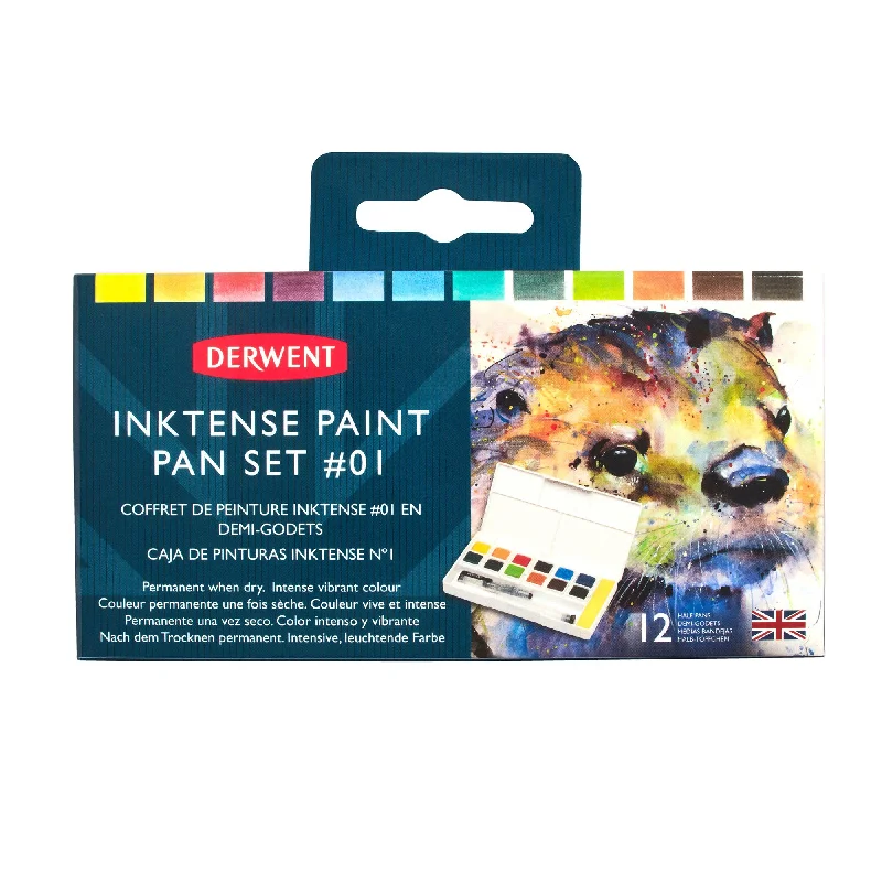 Leather - working art supplies for crafting leather goods Derwent Inktense 12 Paint Pan Travel Set #1 Leather - working art supplies for crafting leather goods Derwent Inktense 12 Paint Pan Travel Set #1