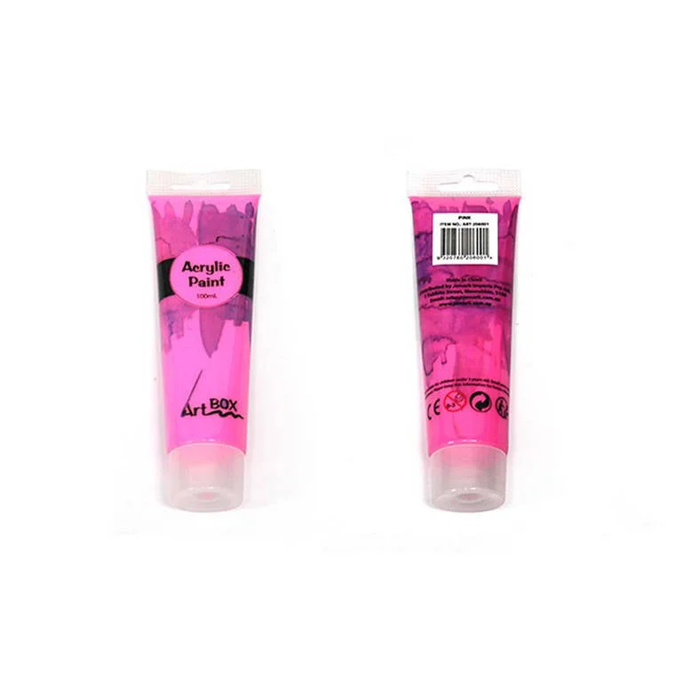 Art supplies for mixed - media collages​ Acrylic Paint Tube, Pink