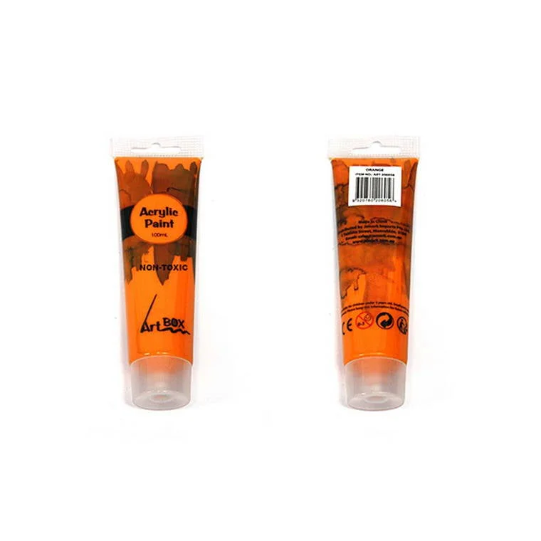 Art supplies for making birthday party favors​ Acrylic Paint Tube, Orange
