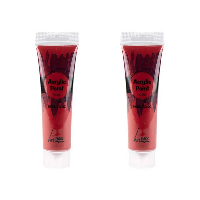Art supplies for making personalized bookmarks​ Acrylic Paint Tube, Maroon