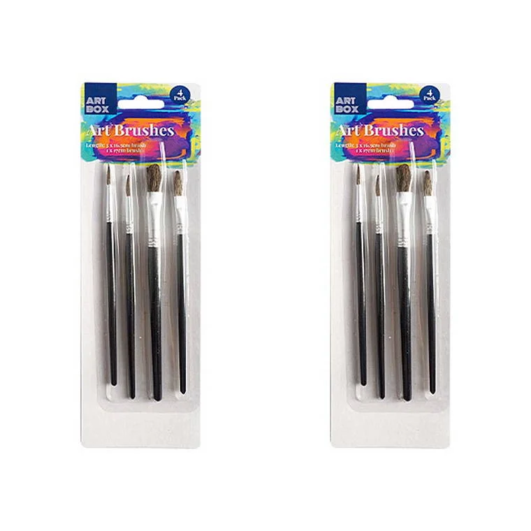 Canvas panels for landscape painting in various sizes​ Fine Art Brush Set, 4pk