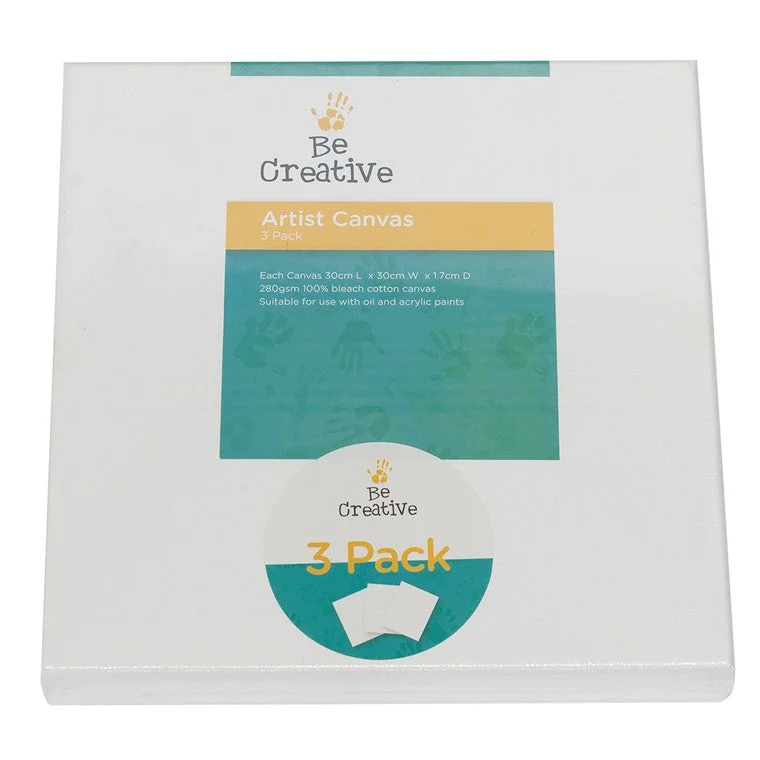 Oil painting canvases stretched on wooden frames​ Artist Canvas Panel, 3pk
