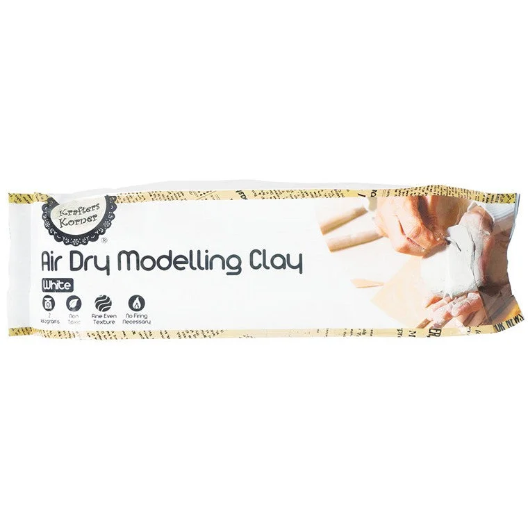 Handicraft supplies for making eco - friendly products​ Modelling Clay, White, 2kg
