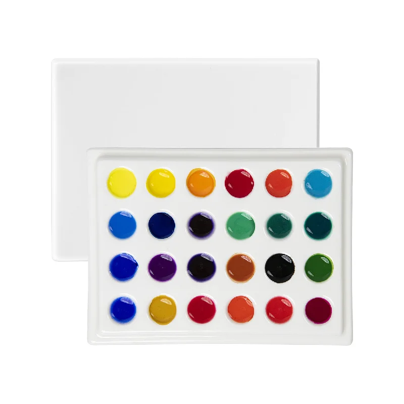 School - grade art supplies for classroom projects​ MEEDEN 24-Well Ceramic Palette with Cover