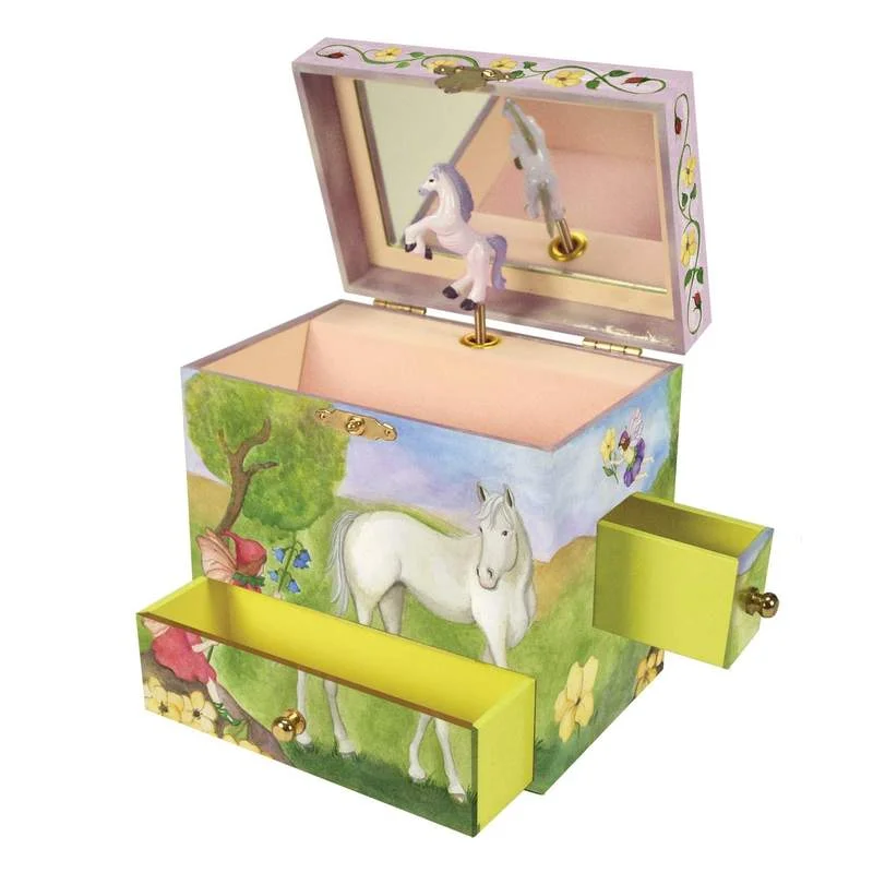 Wooden water toys for bath or pool play​ Enchantmints Music Box Horse Fairy