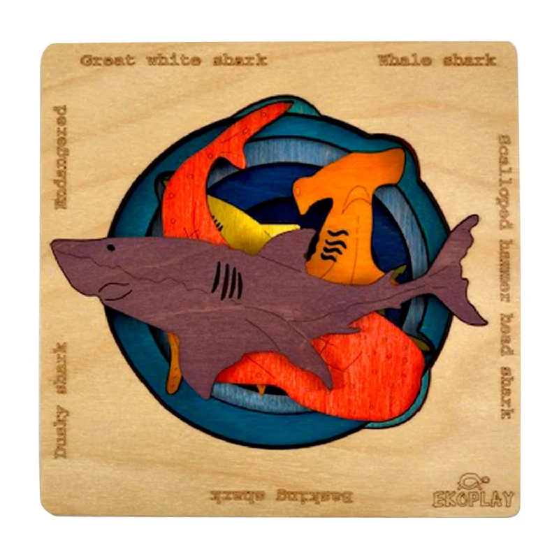 Wooden horns for pretend play​ Endangered Sharks