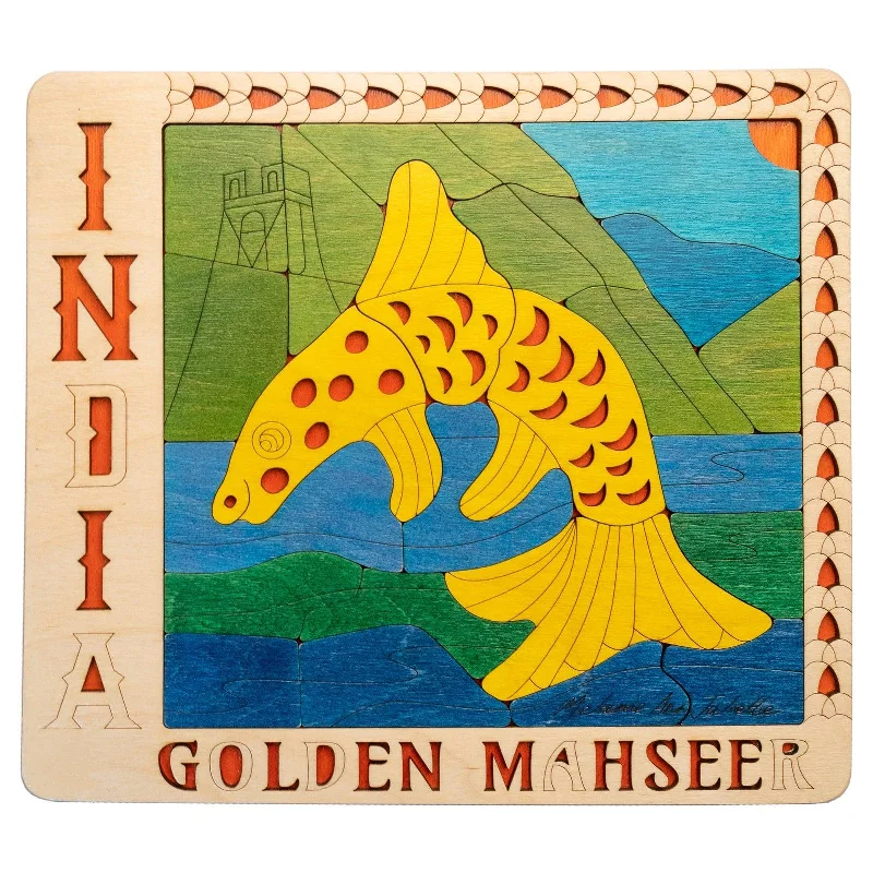 Wooden bath toys for water - filled fun​ Golden Mahseer