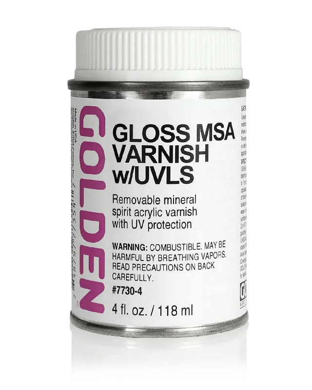 Professional art supplies for fine - art exhibitions​ Golden GLOSS MSA Varnish with UVLS