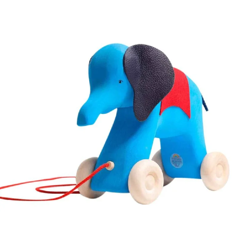 Wooden play libraries for reading pretend​ Otto the Elephant - Wooden Pull-Toy