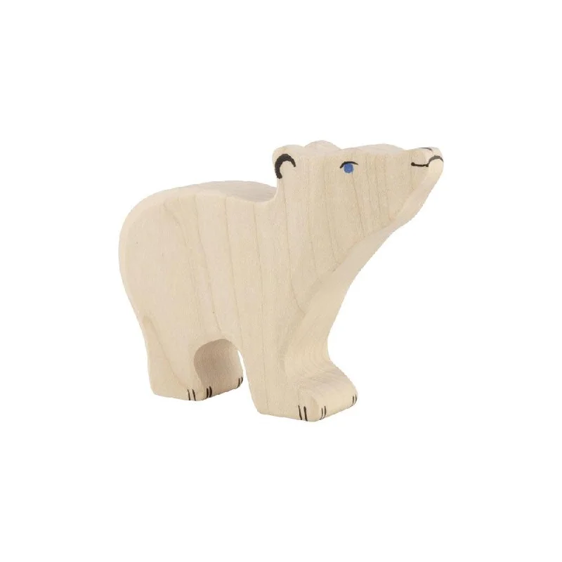 Wooden board games for family entertainment Holztiger small polar bear with head raised Wooden board games for family entertainment Holztiger small polar bear with head raised