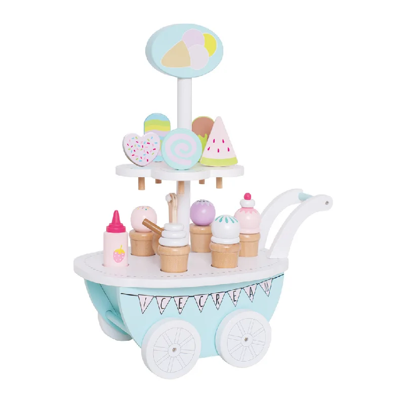Wooden play schools for educational role - play​ JaBaDaBaDo Ice Cream Trolley
