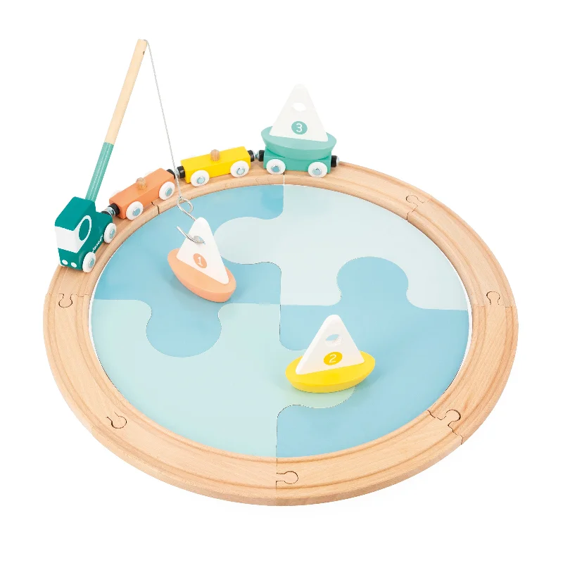 Wooden puppet sets for storytelling​ Janod Sailing Boat Circuit