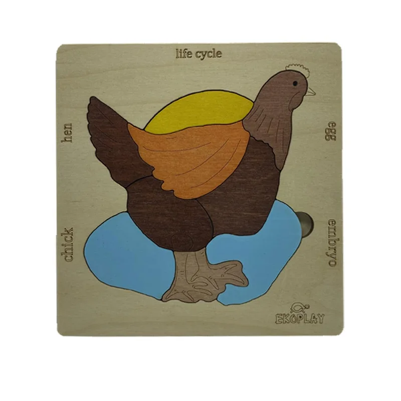 Wooden yo - yos for classic play​ Life cycle of a Chicken