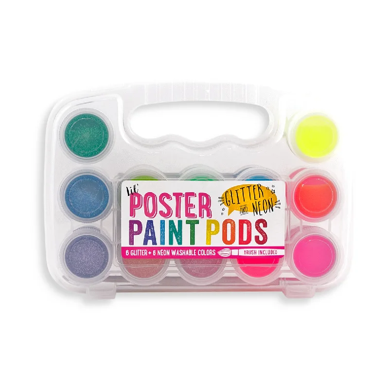 Art supplies for making educational toys for kids Lil' Paint Pods Poster Paints - Glitter & Neon (13 Art supplies for making educational toys for kids Lil' Paint Pods Poster Paints - Glitter & Neon (13