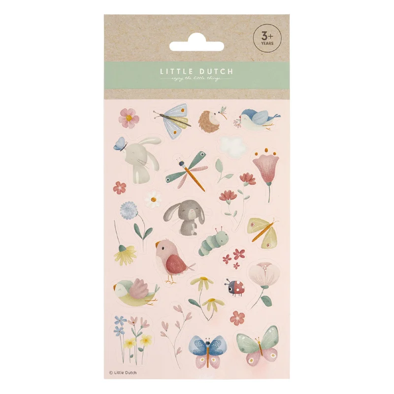 Wooden jigsaw puzzles for patience building​ Little Dutch Stickers - Flowers & Butterflies