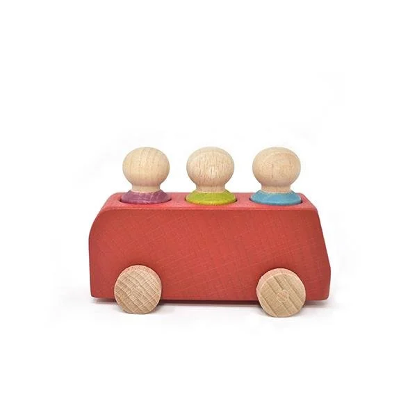 Wooden guitars for pretend musicians​ Lubulona Bus Red