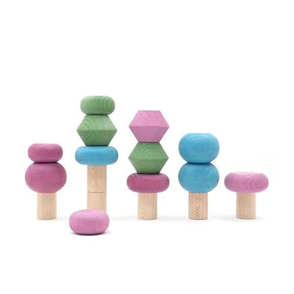 Wooden play fire stations for fire - fighting pretend​ Lubulona Stacking Trees Spring