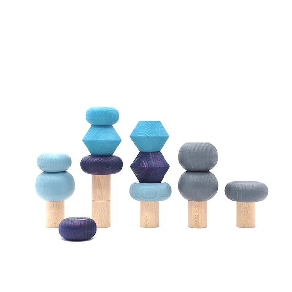 Handmade wooden toys with unique designs​ Lubulona Stacking Trees Winter