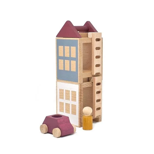 Wooden toy trucks for transportation play​ Lubulona Town Autumnvale Mini