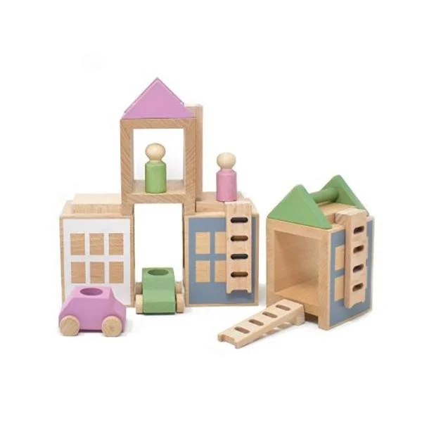 Wooden teething toys for teething babies​ Lubulona Town Spring City Maxi