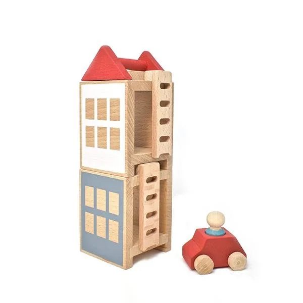 Wooden wind - up toys for mechanical play​ Lubulona Town Summerville Mini