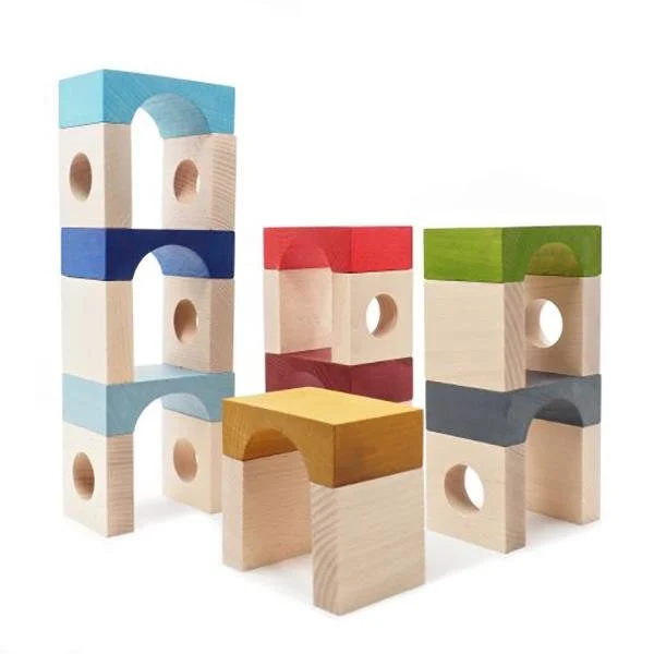 Wooden alphabet toys for early literacy​ Lubulona Tunnel Blocks Tibidabo