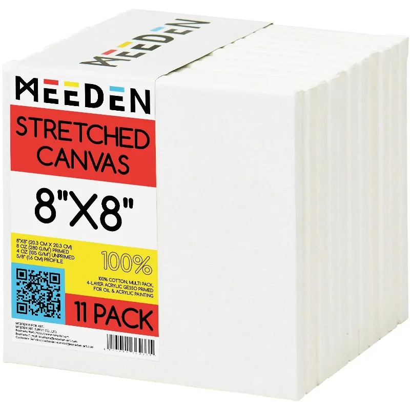 Painting and handicraft supplies for space - themed projects MEEDEN 100% Cotton Stretched Canvas, 8 x 8 In, 11 Packs Painting and handicraft supplies for space - themed projects MEEDEN 100% Cotton Stretched Canvas, 8 x 8 In, 11 Packs