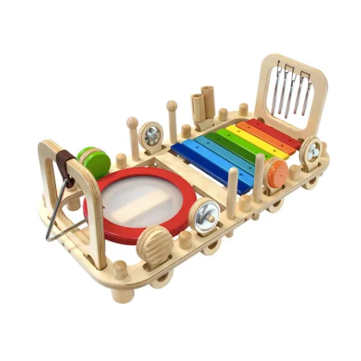 Wooden slide toys for backyard fun​ Melody Mix Wall Bench