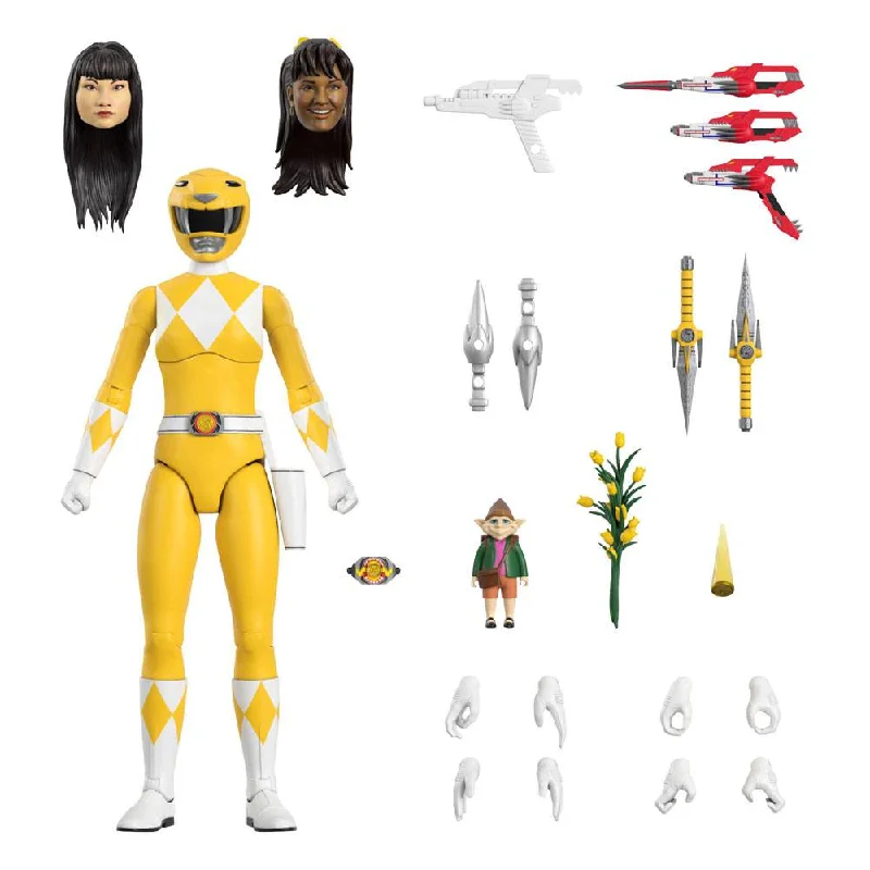 Mirror's Edge Faith Action Figures​ Mighty Morphin Power Rangers Ultimates Action Figure Yellow Ranger 18 cm