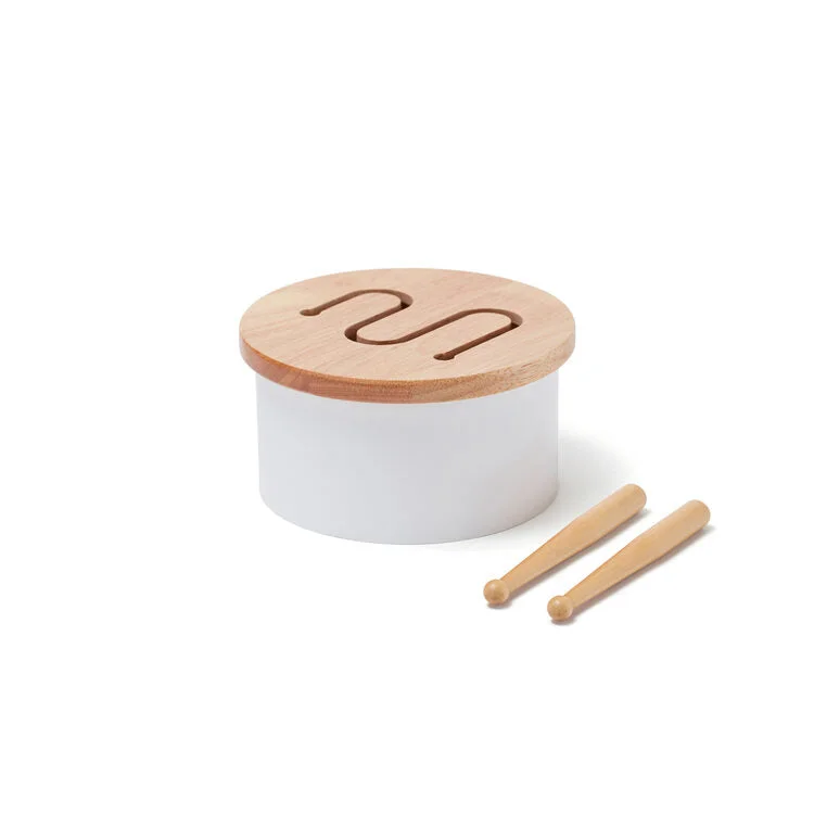 Wooden play scooters for outdoor mobility play​ Mini Drum - White