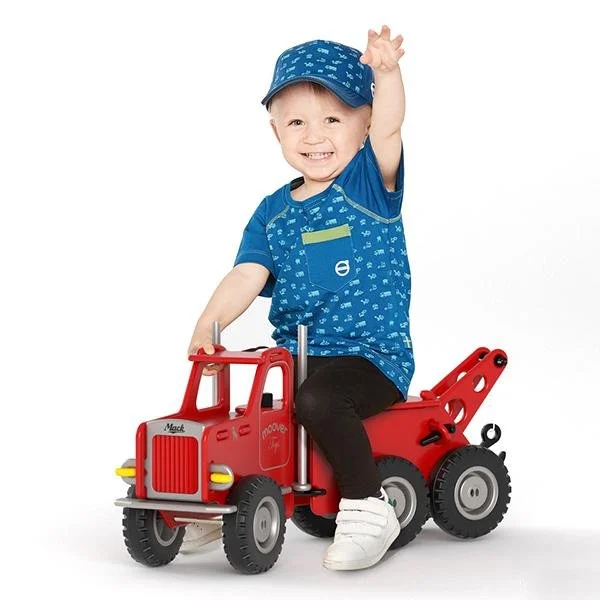 Wooden playhouses for kids' hideaways​ Moover Mack Truck Red