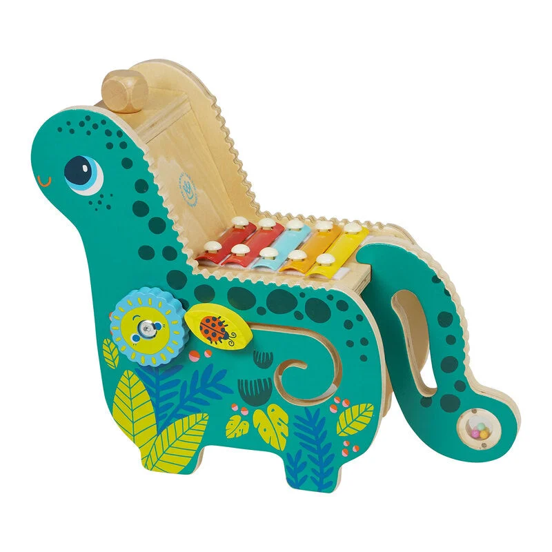 Wooden crib toys for baby entertainment​ Musical Diego Dino