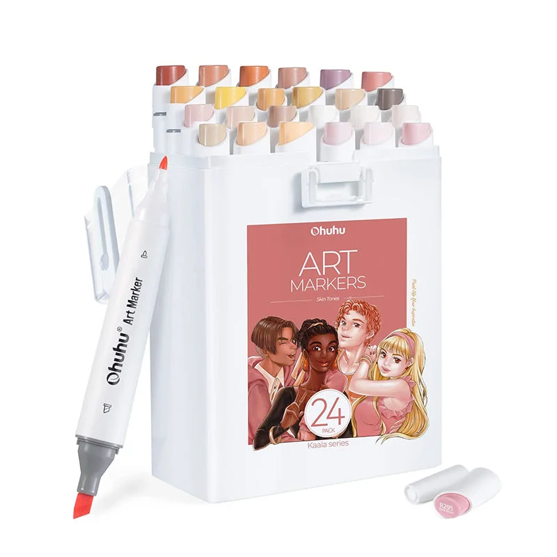 Drawing pencils with different lead hardness for detailed sketches Ohuhu Kaala Series 24 Portrait Color Skin Tone Markets Slim Broad and Fine Double Tipped Alcohol Marker Set for Artists Adults Coloring Professional Illustration (Slim Chisel and Fine) | Y30-80402-36 Drawing pencils with different lead hardness for detailed sketches Ohuhu Kaala Series 24 Portrait Color Skin Tone Markets Slim Broad and Fine Double Tipped Alcohol Marker Set for Artists Adults Coloring Professional Illustration (Slim Chisel and Fine) | Y30-80402-36