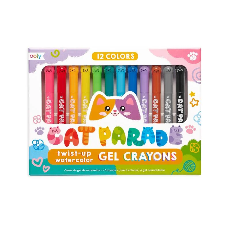 Landscape painting art supplies for outdoor painting​ Ooly cat parade gel crayons set of 12