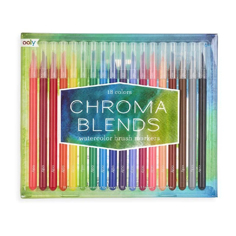 Art supplies for creating personalized greeting cards​ Ooly chroma blends watercolour brush markers set of 18