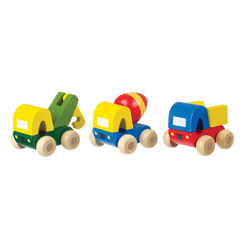 Wooden play submarines for underwater adventures​ Orange Tree Toys Set of Three Wooden First Trucks For Children
