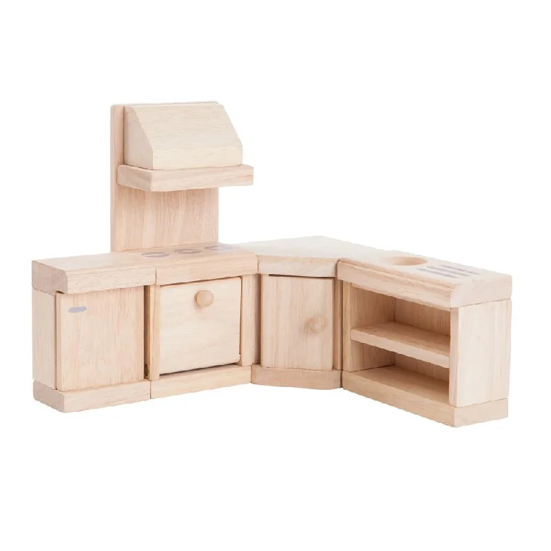 Wooden telescopes for stargazing play​ Plan Toys kitchen set classic